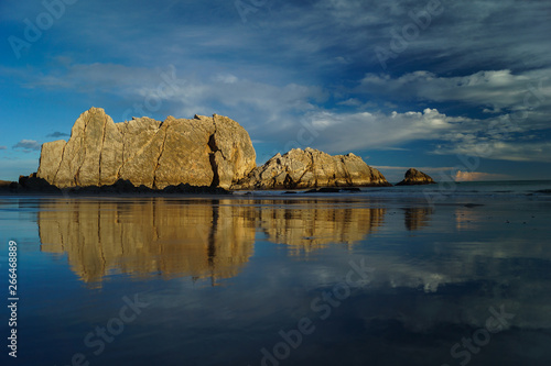 beautiful cliffs by the sea, santander, spain
