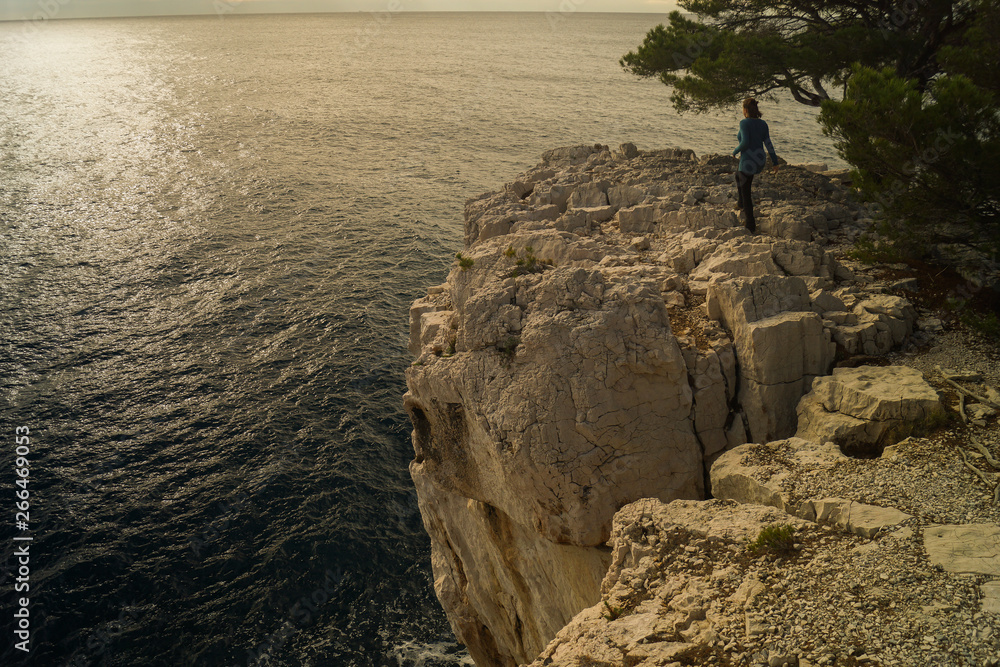 cliff in the sea, les calanques, marseille, france