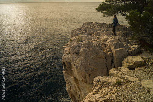 Obraz na płótnie cliff in the sea, les calanques, marseille, france w salonie