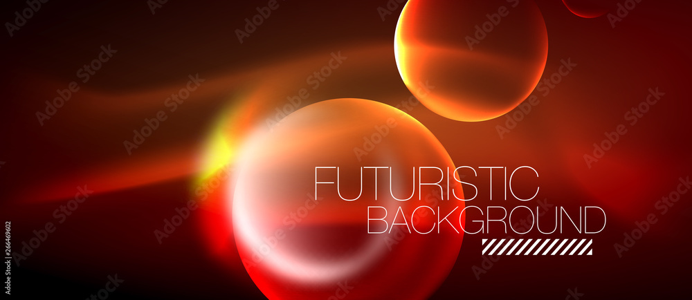 Vector glowing neon circles abstract background Vector glowing neon circles abstract background