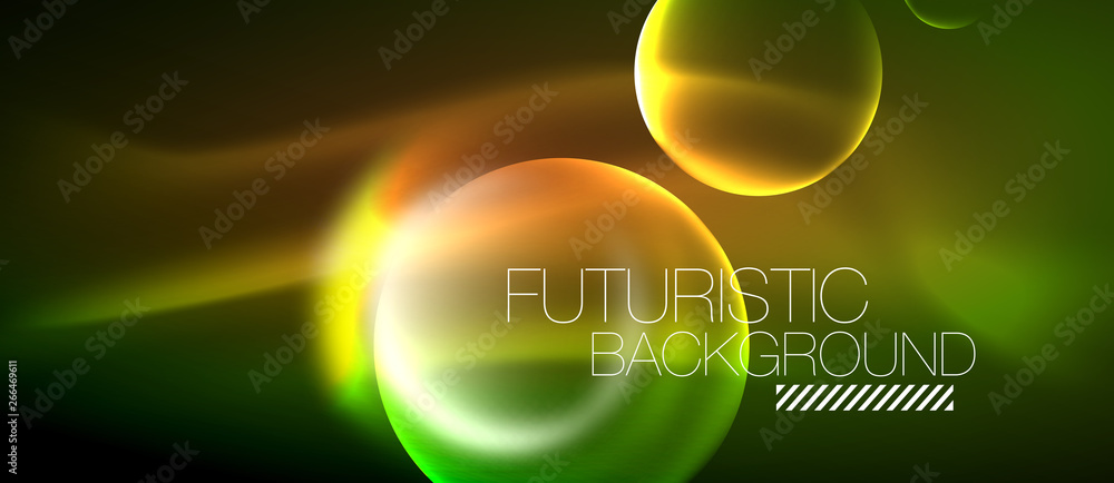 Vector glowing neon circles abstract background Vector glowing neon circles abstract background