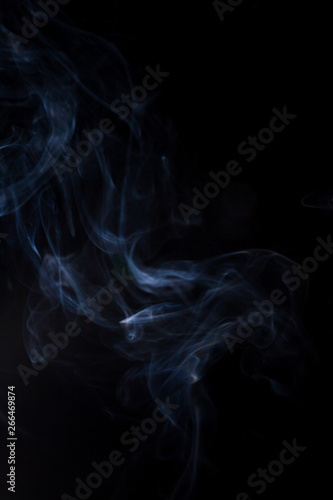 Smoke on a black background.