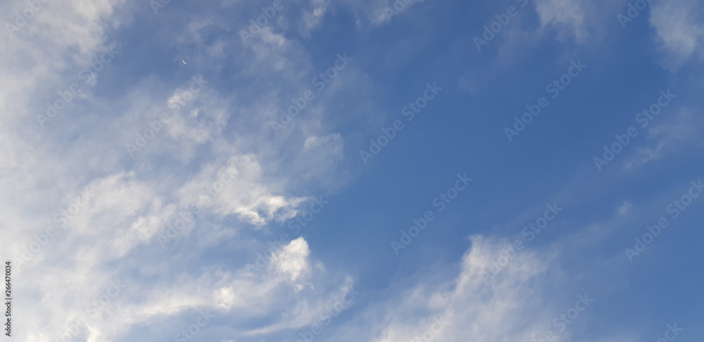 Blue sky and soft clouds