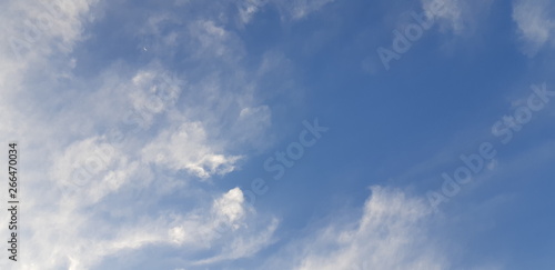 Blue sky and soft clouds