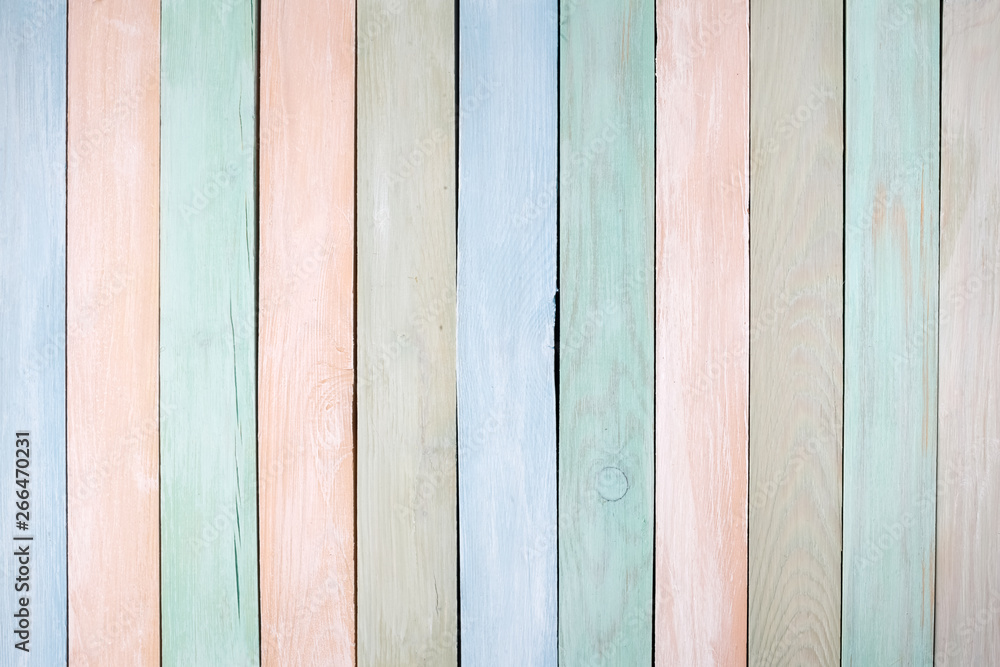 Pastel colors wooden wall background. Flat lay Stock Photo | Adobe Stock