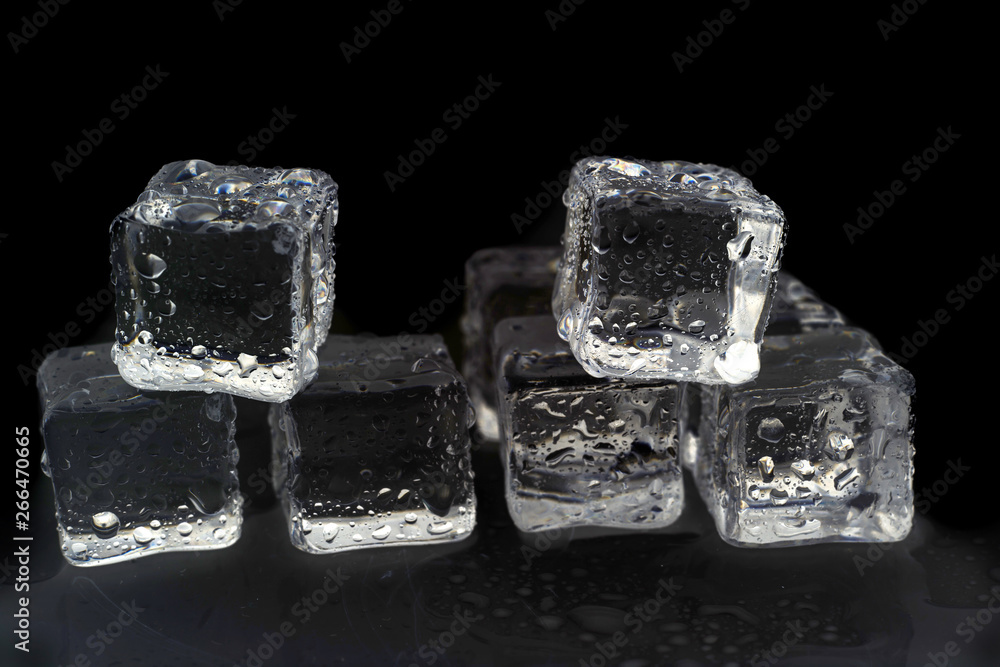 ice cubes on white background. ice cubes on white background.