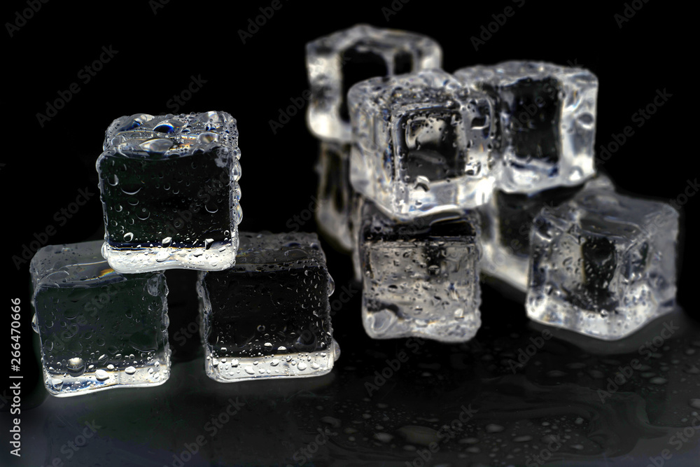 ice cubes on white background. ice cubes on white background.