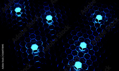 背景画像　六角形　３Dレンダリング