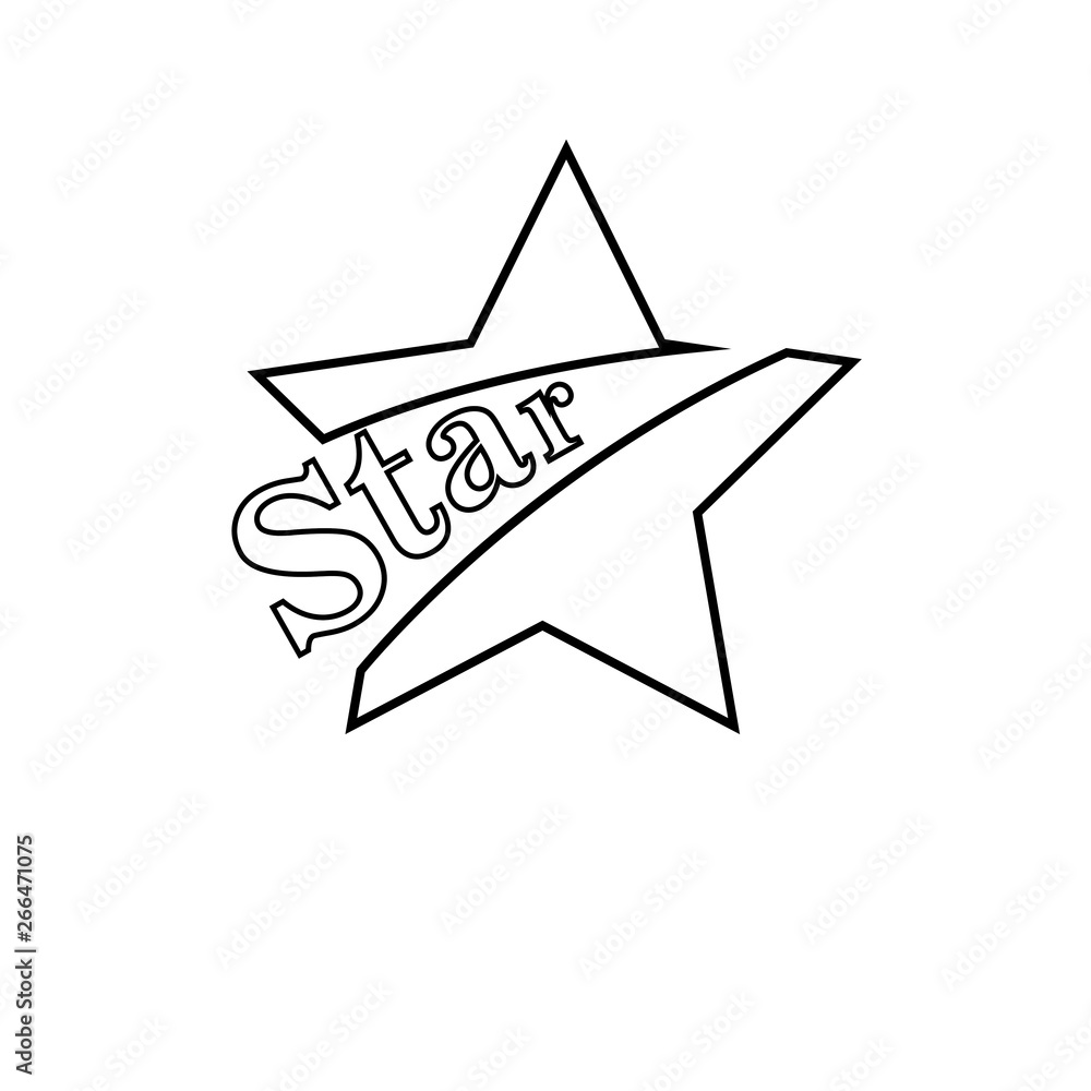 Fototapeta premium Star Icon vector. Rating symbol for web design - Vector