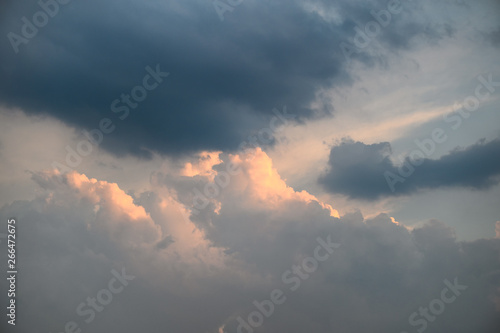 Cloudscape in twilight sky background