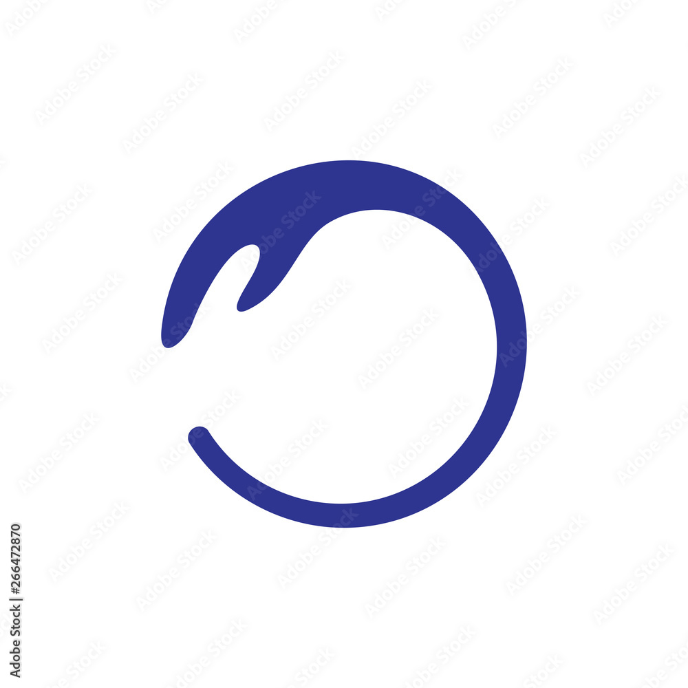 circle lay hand arrow rotate logo vector circle lay hand arrow rotate logo vector