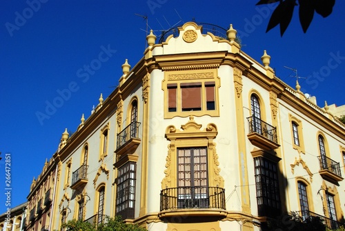 Ornate building in the Plaza Virgen de los Reyes, Seville, Spain. photo