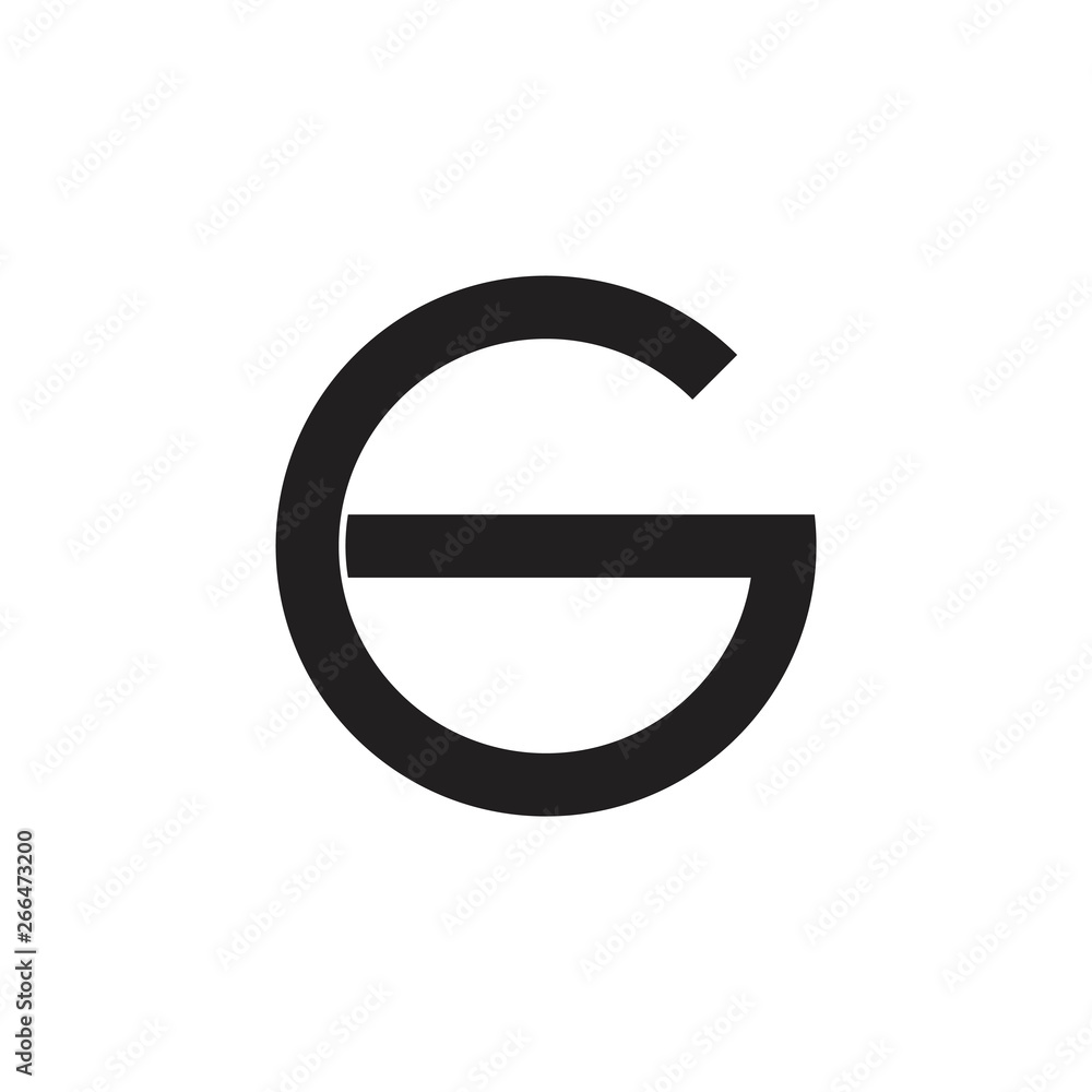 letter g circle geometric line simple logo vector letter g circle geometric line simple logo vector