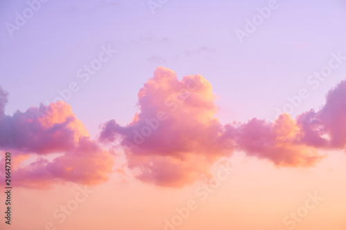 Fototapeta Naklejka Na Ścianę i Meble -  wide angle beautiful romantic purple sunset sky
