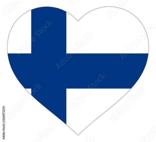 flag in heart vector illustration sign. Flag in the shape of Heart with contrasting contour, symbol of love for his country or valentine day, patriotism.