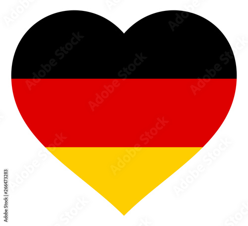flag in heart vector illustration sign. Flag in the shape of Heart with contrasting contour, symbol of love for his country or valentine day, patriotism.