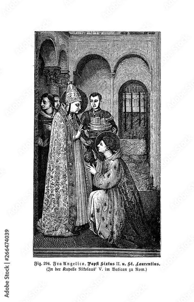 Fototapeta premium Christian illustration. Old image