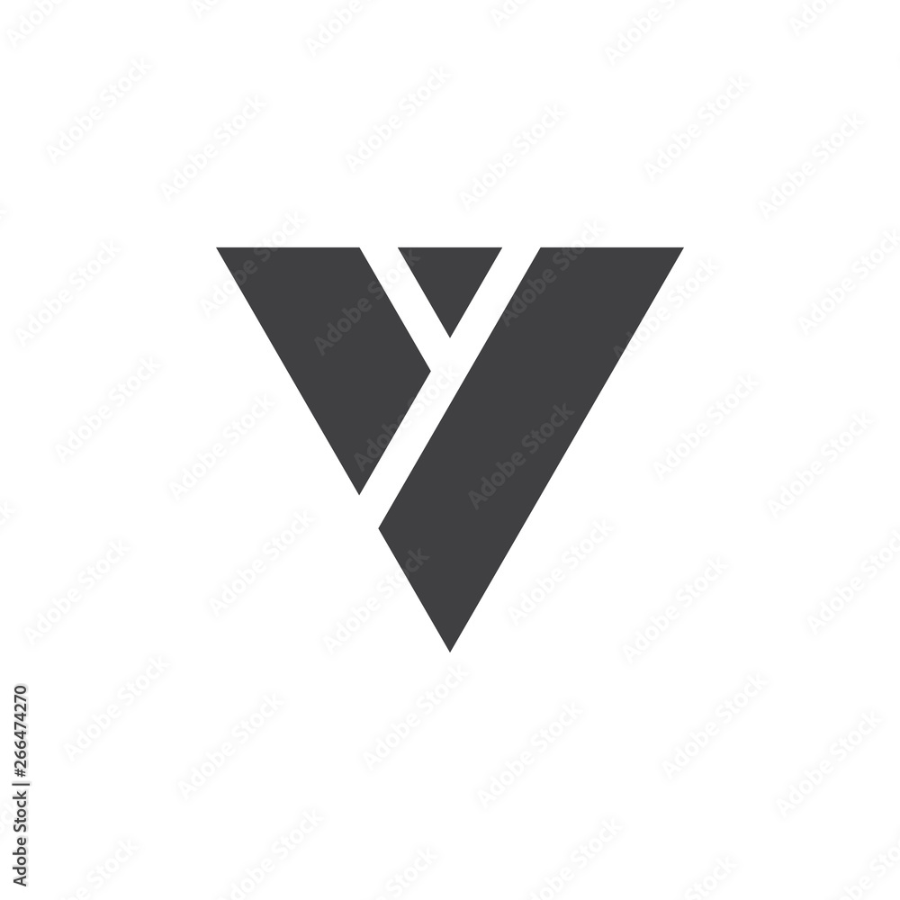 letter v simple geometric triangle logo vector letter v simple geometric triangle logo vector