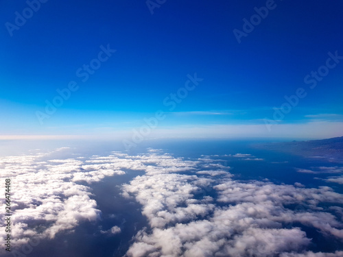 Background of Clouds of Sky seen from an airplane in height of cruise