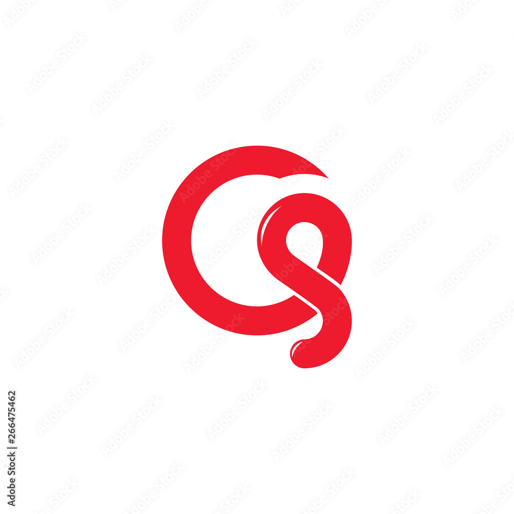 letter gs simple loop overlapping line logo vector letter gs simple loop overlapping line logo vector