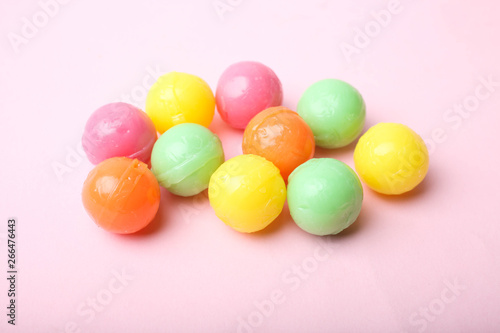 Multicolored tasty round candies