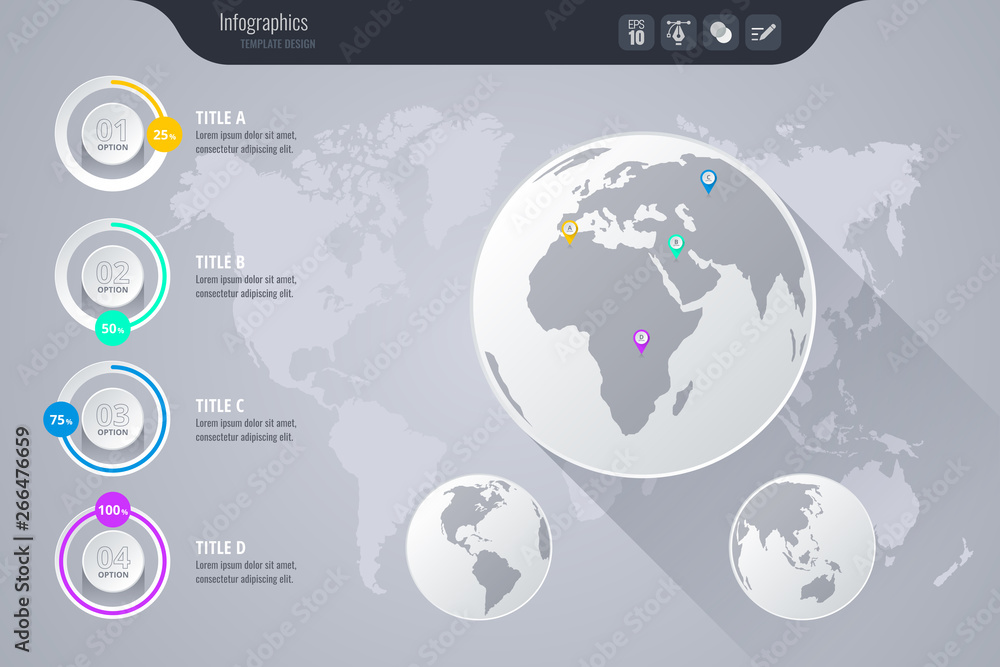 Isometric vector infographic design - Vector Isometric vector infographic design - Vector