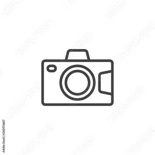 Photo camera line icon. linear style sign for mobile concept and web design. Camera outline vector icon. Symbol, logo illustration. Pixel perfect vector graphics