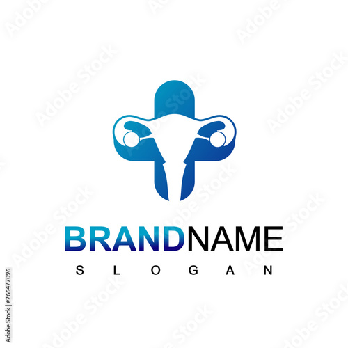 Gynecology Logo Design Vector With Cervix Symbol