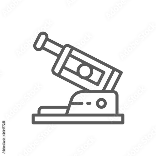 Eye exam device line icon.