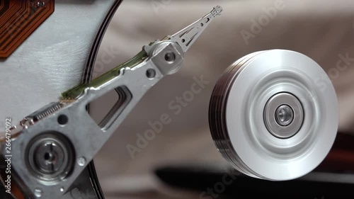 Wallpaper Mural Close-up of an operating computer harddisk reading and writing data Torontodigital.ca