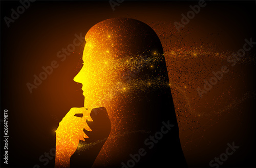 A conceptual illustration of an AI technology in vector. It is suitable to be used for AI technology related-theme.