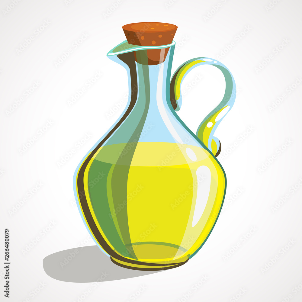 Cartoon icon bottle of oil. Vector illustration Cartoon icon bottle of oil. Vector illustration