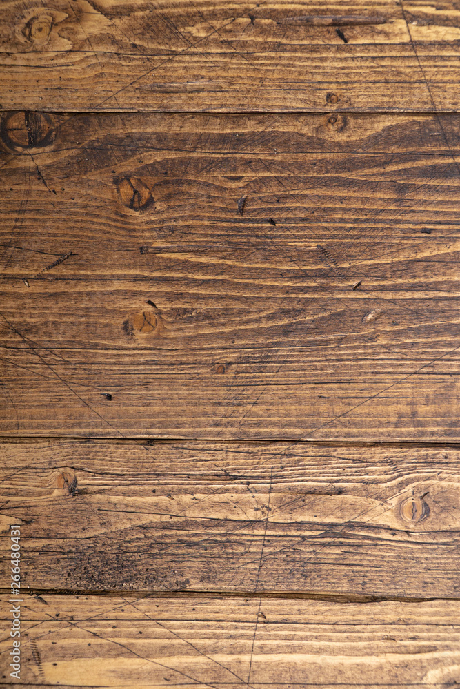 Fototapeta premium Old wooden texture background. Rustic wooden table or floor.