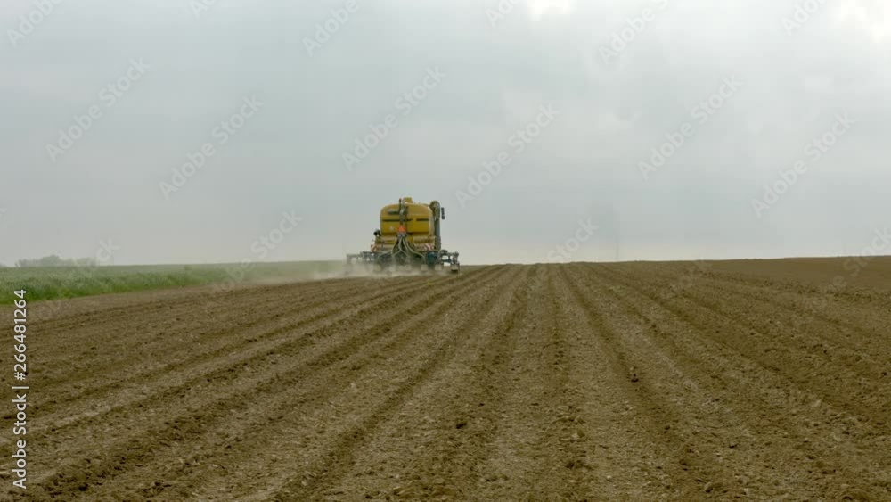 Wide shot of a liquid manure injector. Wide shot of a liquid manure injector.