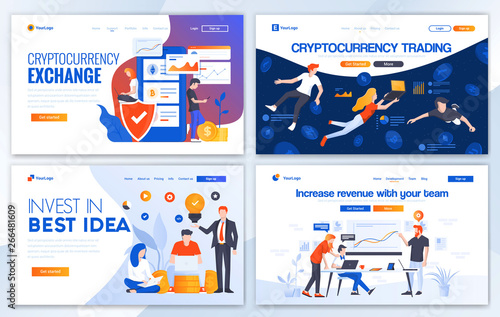 Flat Modern design of website template - Finance