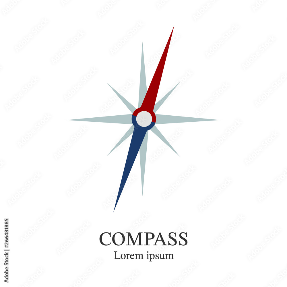 Compass icon. Travel company logo template. Abstract symbol of adventure. Clean and modern vector illustration. Compass icon. Travel company logo template. Abstract symbol of adventure. Clean and modern vector illustration.