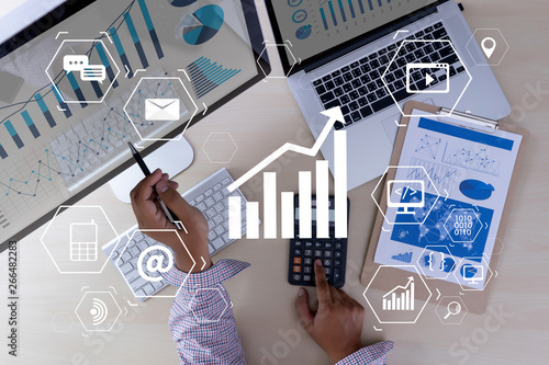 Marketing concept Business man startup project DIGITAL MARKETING