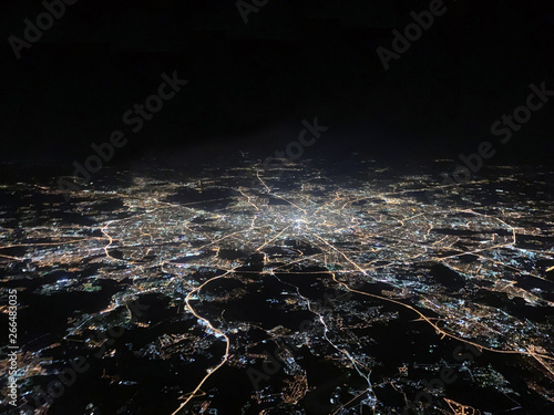 Majestic view of Moscow city at night