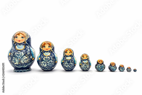 Принти на полотні Matryoshka Dolls isolated on a white background