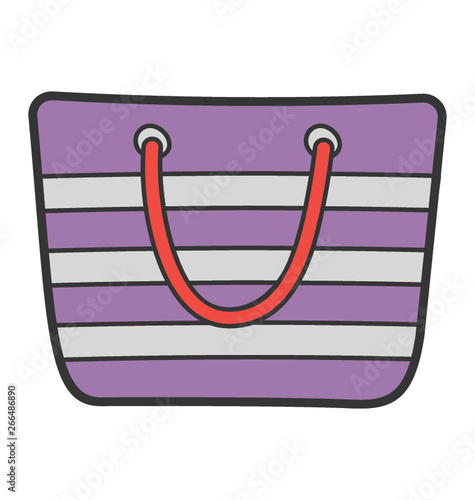 Doodle design of handbag icon.