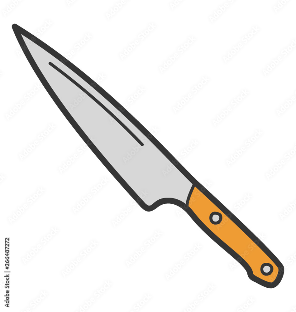 Sharp kitchen knife icon vector Sharp kitchen knife icon vector