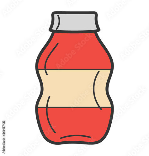 Doodle design of juice icon.