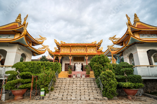 Buu Son Buddhist Temple near the Poshanu or Po Sahu Inu Cham Tower in Phan Thiet city photo