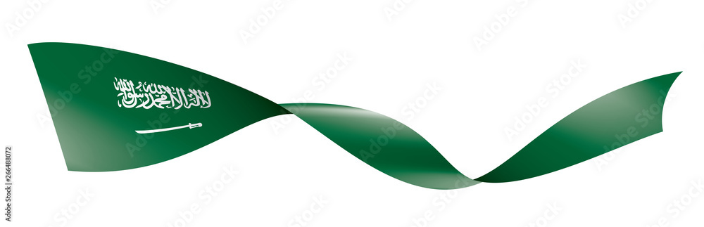 Saudi Arabia flag, vector illustration on a white background Saudi Arabia flag, vector illustration on a white background