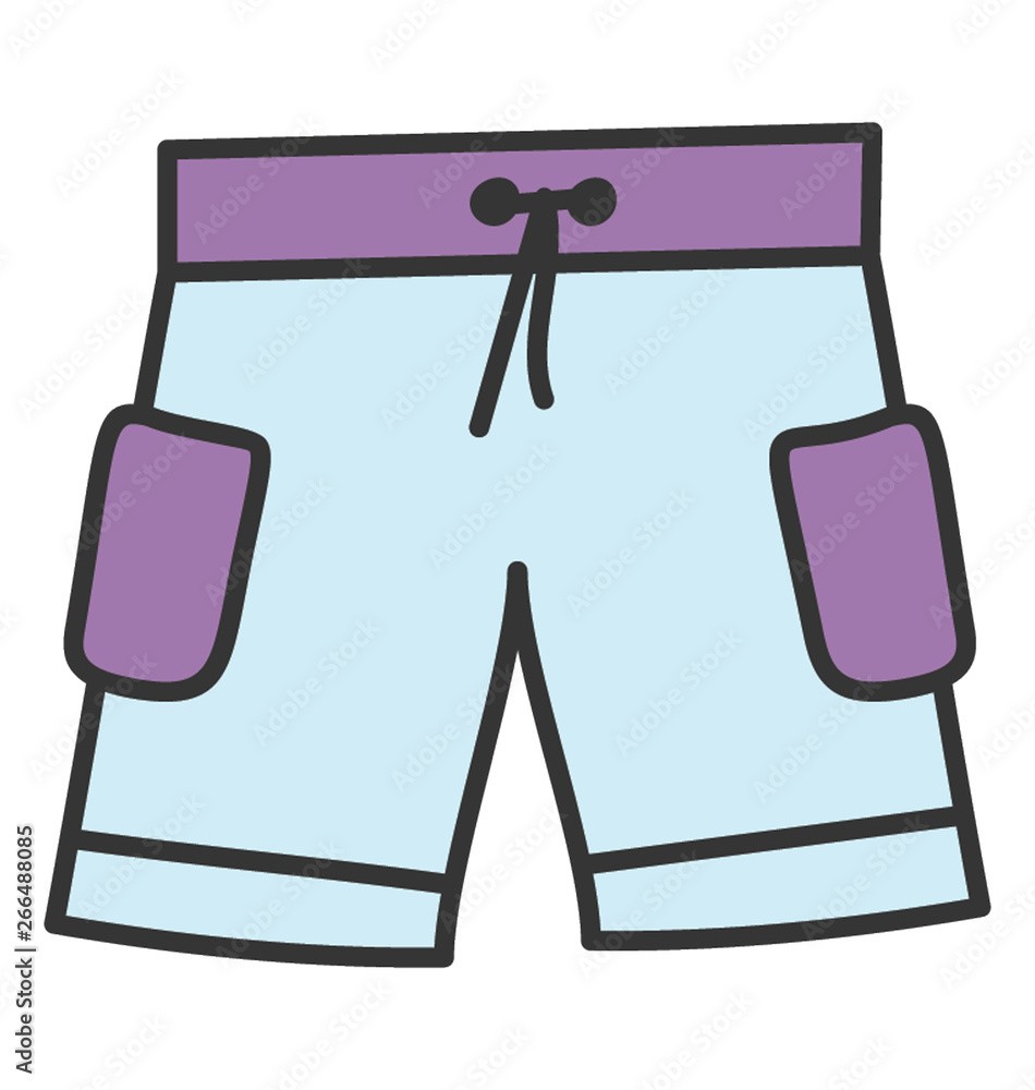 Men's Short icon in doodle design.