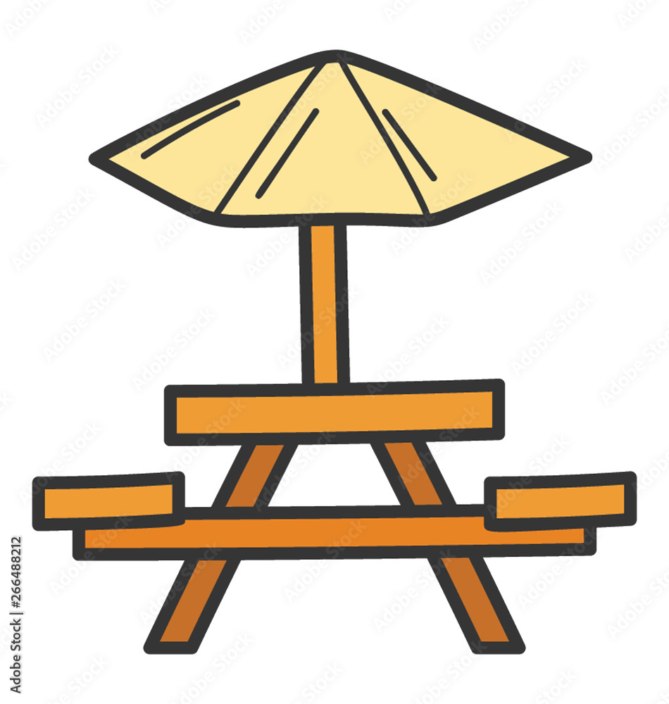 Doodle design of sunshade icon. Doodle design of sunshade icon.