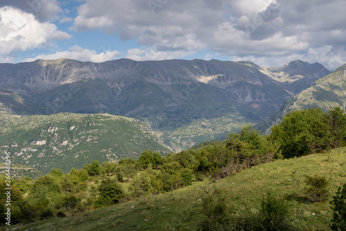 Fototapeta Naklejka Na Ścianę i Meble -  The majestic mountains on a cloudy day  (region Tzoumerka, Epirus, Greece)