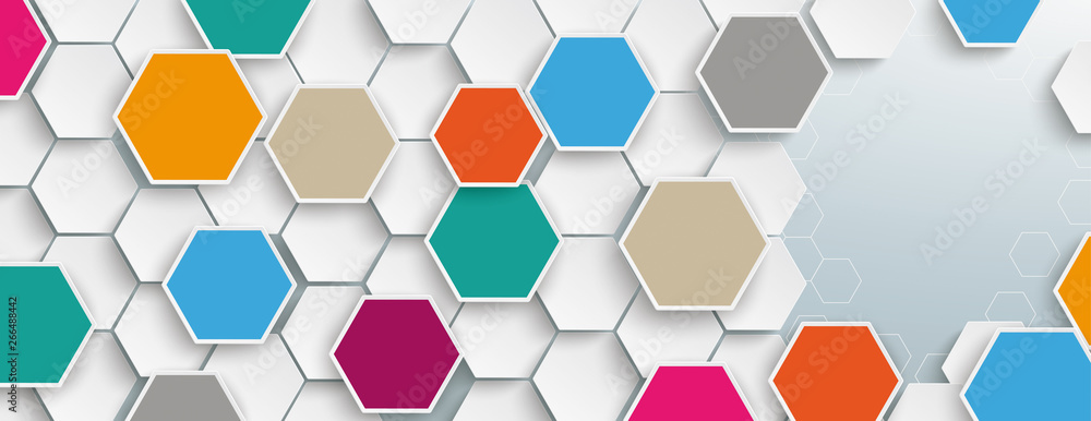Colored Hexagon Structure Medical Icons Header Colored Hexagon Structure Medical Icons Header