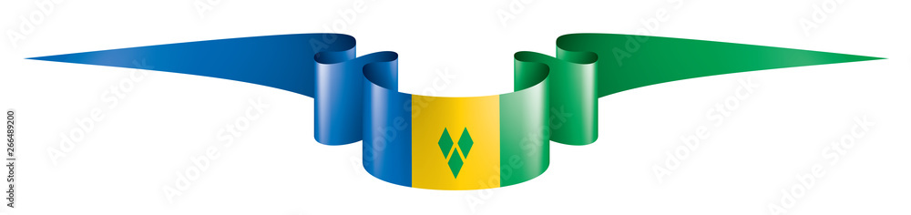 Saint Vincent and the Grenadines flag, vector illustration on a white background Saint Vincent and the Grenadines flag, vector illustration on a white background