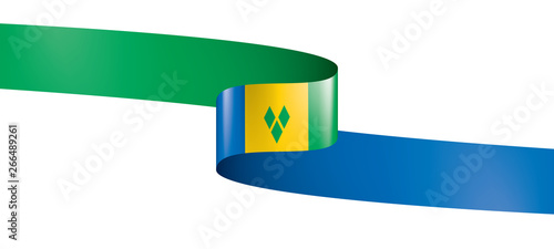 Saint Vincent and the Grenadines flag, vector illustration on a white background